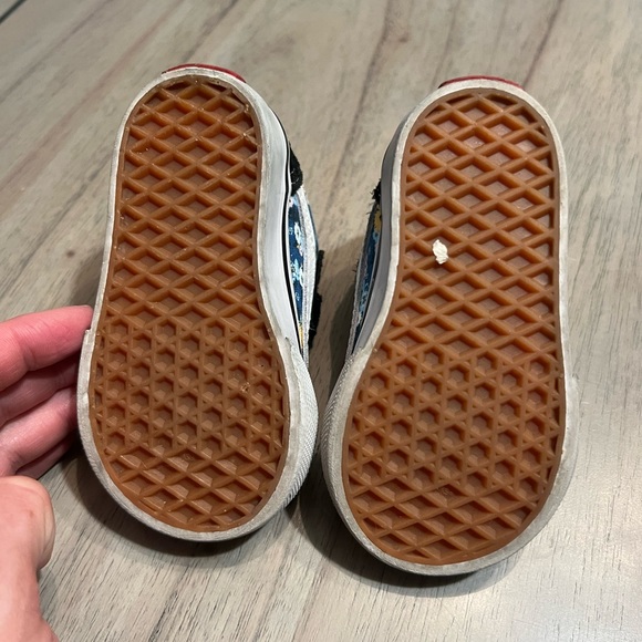 Vans Old Skool V Skate Shoe - Baby / Toddler - Black / Floral - Picture 4 of 5